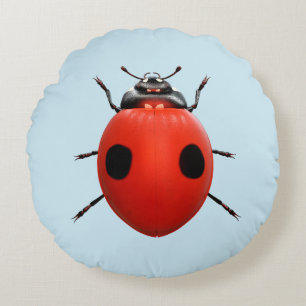 Lucky Ladybug Round Cushion