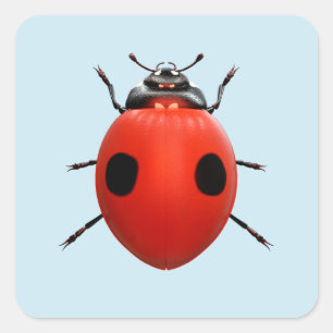 Lucky Ladybug Square Sticker