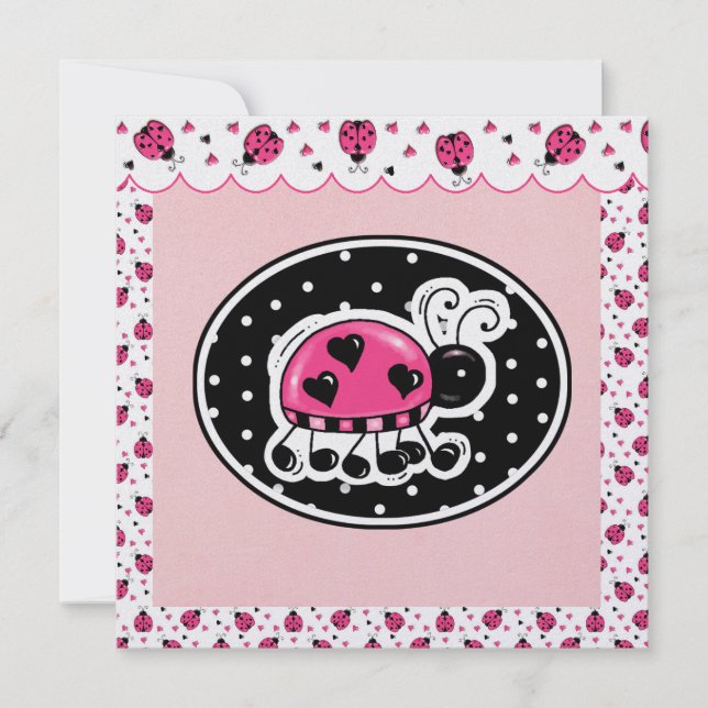 Lucky LadyBug - SRF Invitation (Front)