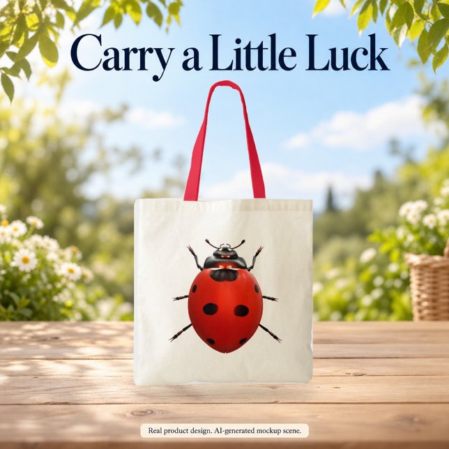 Lucky Ladybug Tote Bag (Creator Uploaded)