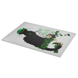 Lucky Le Chat Noir St. Patrick's Day Cutting Board