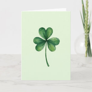 Lucky Leaf Watercolor Art Card