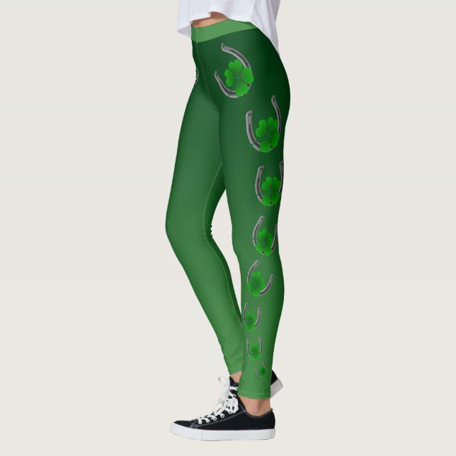 Lucky Leggings Cute St. Patrick's Leggings Women's (Left)