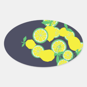 Lucky Lemons Organic Funky Sticker