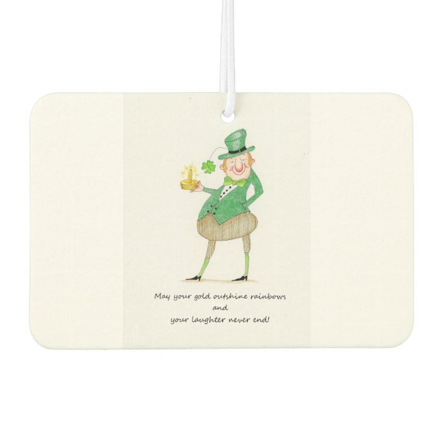 Lucky Leprechaun  Car Air Freshener (Front)
