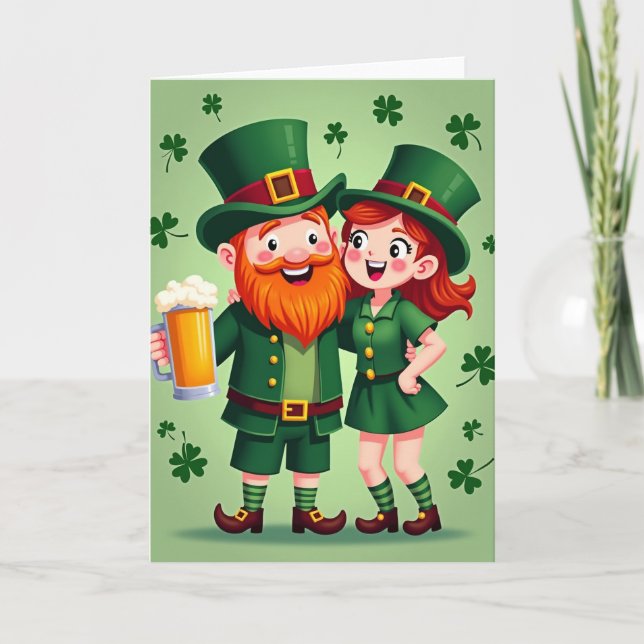 Lucky Leprechaun Celebration Card (Front)