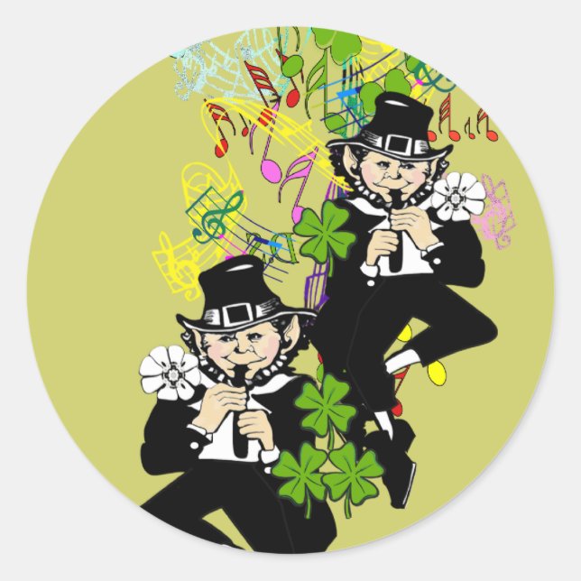 Lucky Leprechaun Classic Round Sticker (Front)