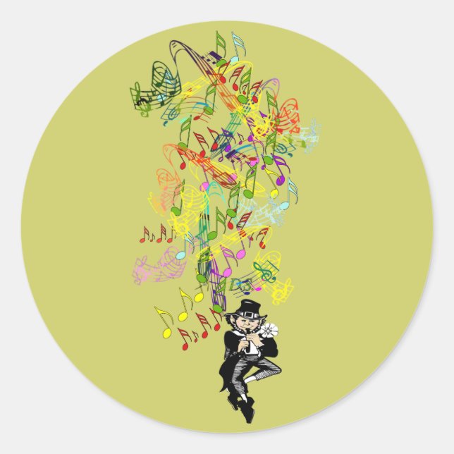 Lucky Leprechaun Classic Round Sticker (Front)