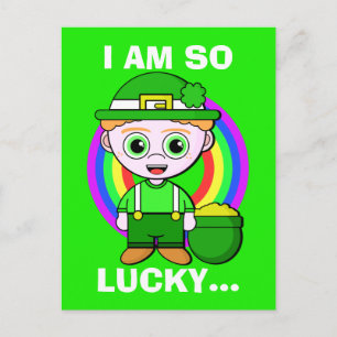 Lucky Leprechaun Custom Saint Patrick's Day Postcard
