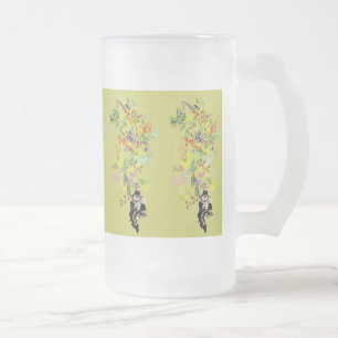 Lucky Leprechaun Frosted Glass Beer Mug