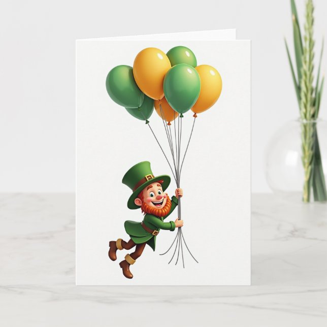 Lucky Leprechaun Fun Time Card (Front)