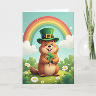 Lucky Leprechaun Groundhog Card