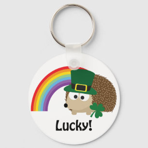 Lucky Leprechaun Hedgehog Key Ring