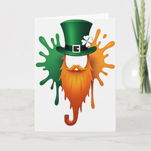 Lucky Leprechaun Irish Art Card