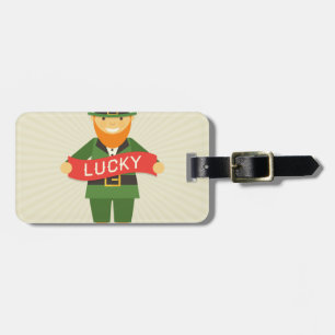 lucky leprechaun luggage tag