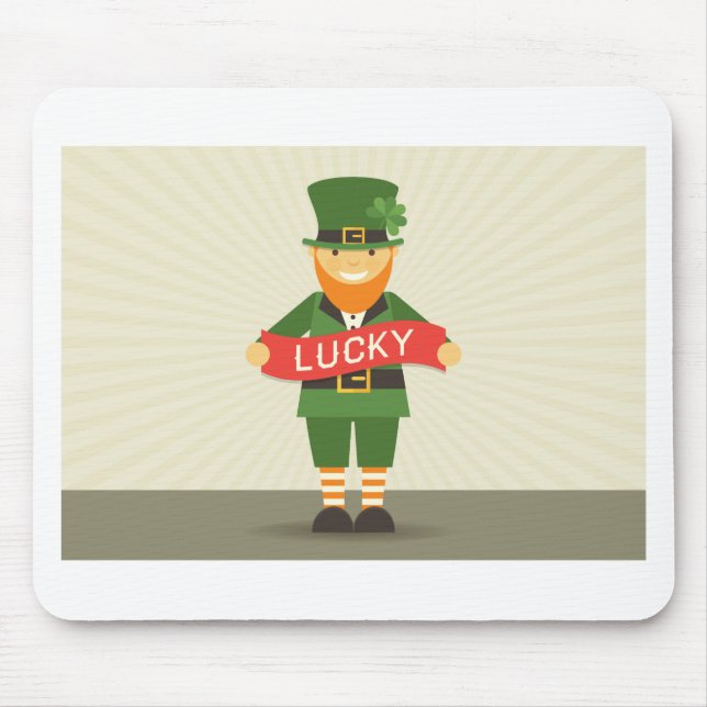 lucky leprechaun mouse mat (Front)