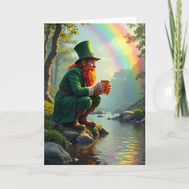 Lucky Leprechaun Rainbow Day Card (Front)