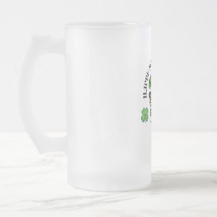 Lucky Leprechaun St. Patrick’s Day Frosted Glass Beer Mug