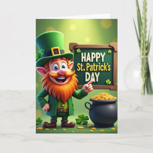 Lucky Leprechaun St Patricks Day Card