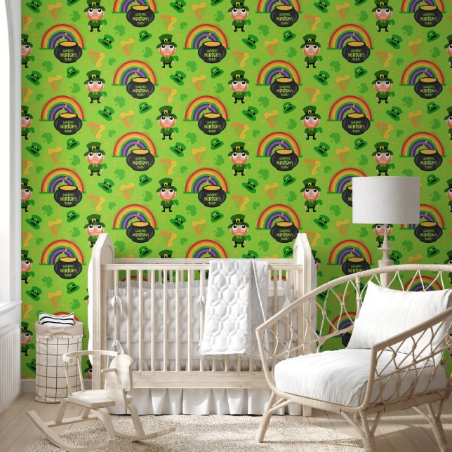 Lucky Leprechaun - St. Patrick's Day Pattern Wallpaper (Kids)