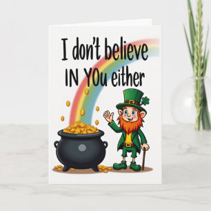 Lucky Leprechaun Waving Card
