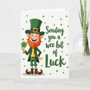 Lucky Leprechaun Wishes Card