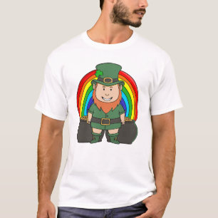 Lucky Leprechaun with Rainbow Pot of Gold T-Shirt