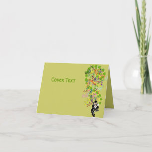 Lucky Leprechaun With Shamrocks Card