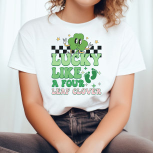 Lucky like a four clover leaf Pregnancy Announce Maternity T-Shirt
