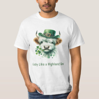 Lucky Like a Highland Cow – St. Patrick’s Day Desi T-Shirt