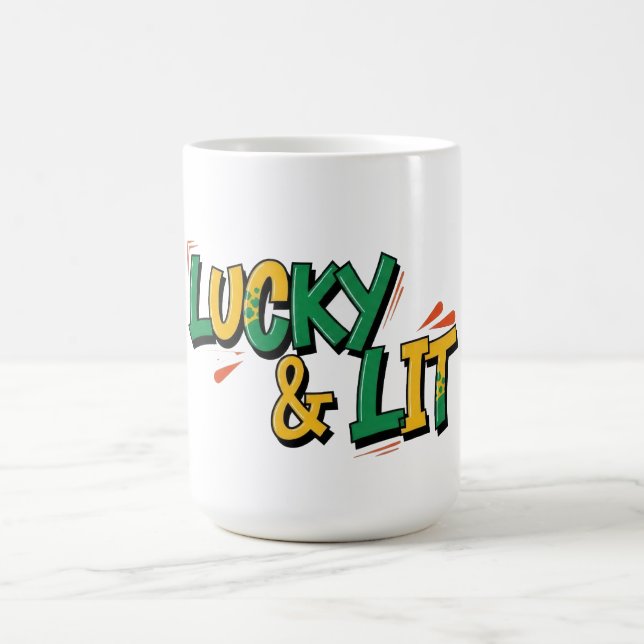 Lucky & Lit St. Patrick's Day Coffee Mug (Center)