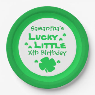 Lucky Little Birthday Paper Plate