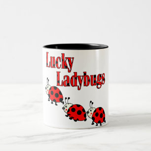 Lucky Little Ladybugs Two-Tone Coffee Mug
