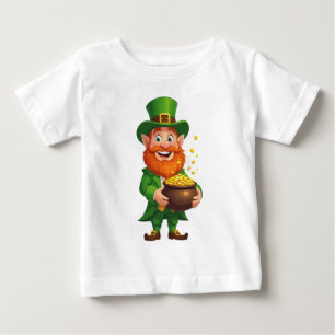 Lucky Little Legend Cartoon Leprechaun Baby T-Shirt