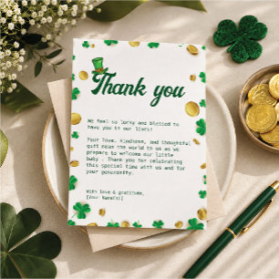 Lucky Little One – St. Patrick’s Day Baby Shower  Thank You Card