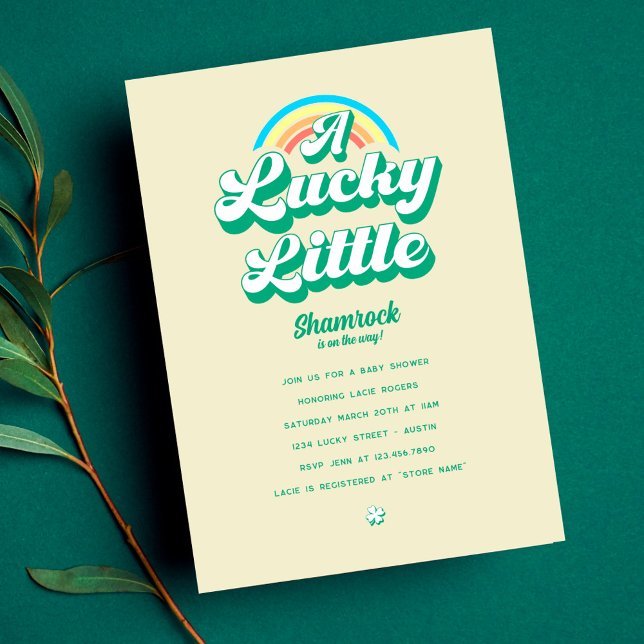 Lucky Little Shamrock Baby Shower Invitation (Creator Uploaded)