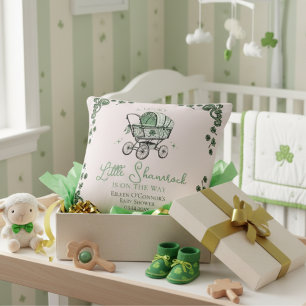 Lucky Little Thank You St Patricks Day Baby Shower Cushion