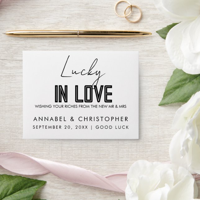 Lucky lotto love Lottery Ticket Wedding favour Envelope (Wedding)