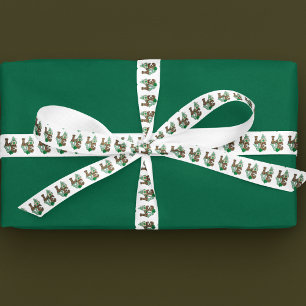 Lucky Love Gnome St. Patrick's Day  Satin Ribbon