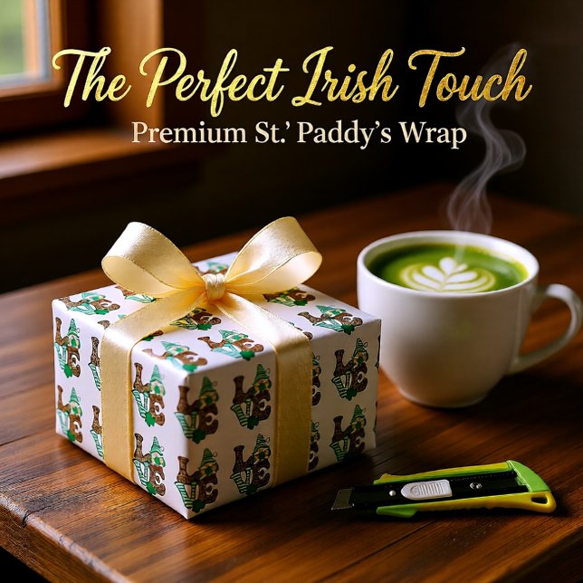 Lucky Love Gnome St. Patrick's Day  Tissue Paper (Lucky St. Patrick’s Day Gnome Pattern Tissue Paper)