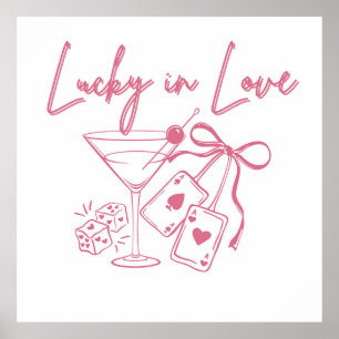 Lucky Love Vegas Casino Bachelorette Bridal Party Poster