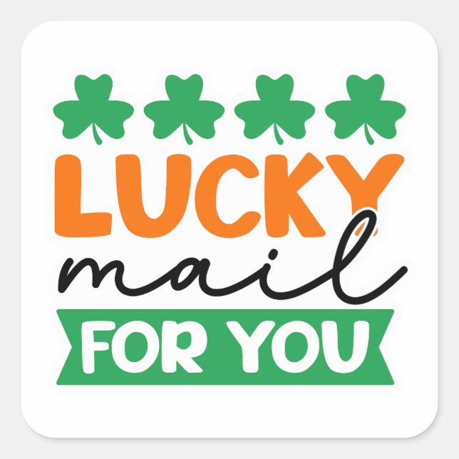 Lucky Mail For You Square Sticker (Front)