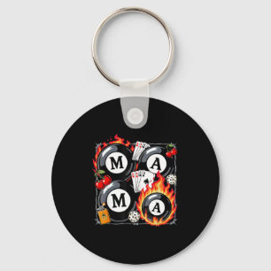 Lucky Mama Billiard 8 Cherry Mother's Day Mom Life Key Ring
