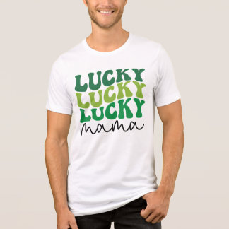 Lucky Mama Retro St. Patrick's Day Tri-Blend Shirt