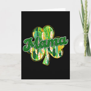 Lucky Mama St Patricks Day Irish Mom Shamrock Clov Card
