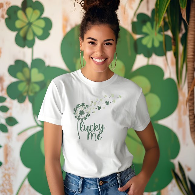 "Lucky Me" Dandelion Fun St. Patrick's Women’s T-Shirt ("Lucky Me" Dandelion Fun St. Patrick's Women’s T-Shirt)
