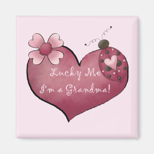 Lucky Me I'm a Grandma Tshirts and Gifts Magnet