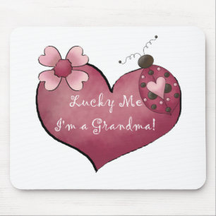 Lucky Me I'm a Grandma Tshirts and Gifts Mouse Mat