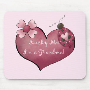 Lucky Me I'm a Grandma Tshirts and Gifts Mouse Mat