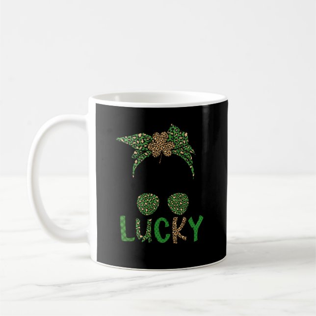 Lucky Mema Grandmother St Patrick'S Day Mema Grand Coffee Mug (Left)
